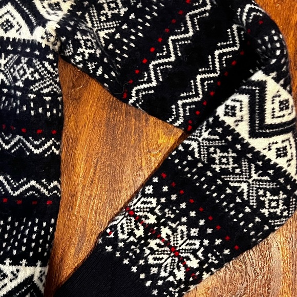 Tommy Hilfiger Mens Wool Sweater medium Multicolor Crewneck Navy Blue Red White - Picture 4 of 7